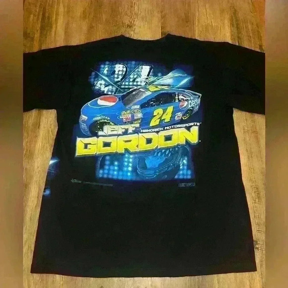 Vintage  Y2K Jeff Gordon NASCAR Racing Graphic Tshirt Medium Double Sided‎ #24 - Picture 4 of 6